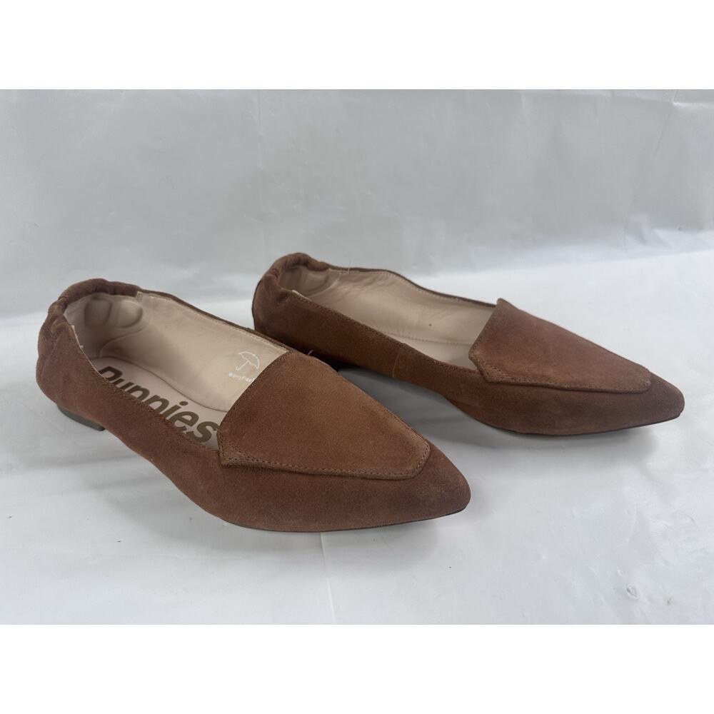 Hush Puppies Women's Hazel Pointe Flat Women Brown Velvet Size 6.5 Wide Comfort